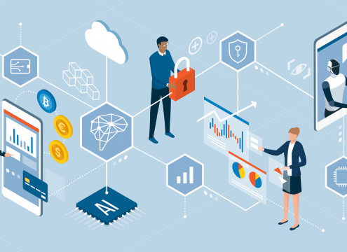 Medewerkers die data analyseren